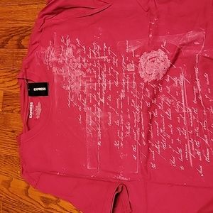 Express Red short sleeve tee L Man